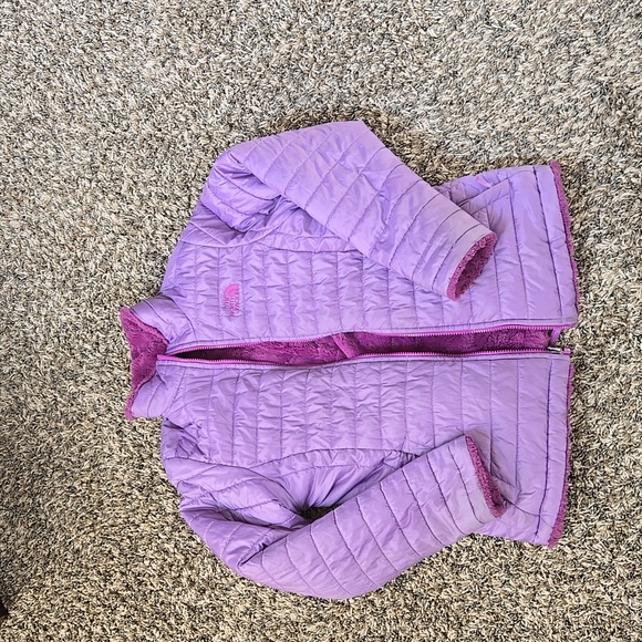 Northface Face Reversable Coat Purple- XL size 16 - Picture 1 of 3